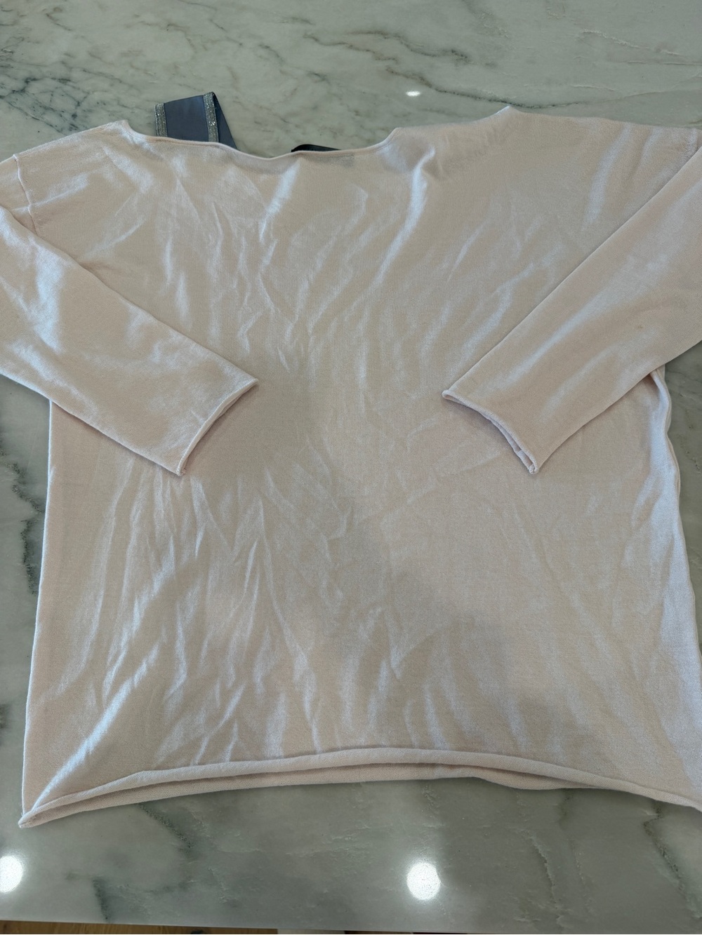 Fabiana Filippi Cashmere Blush Boatneck Lightweight Sweater Single Strap - Picture 9 of 10